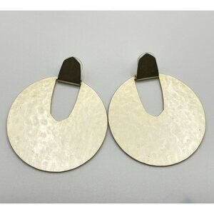 Kendra Scott Hammered Gold-Tone Statement Hoop Earrings